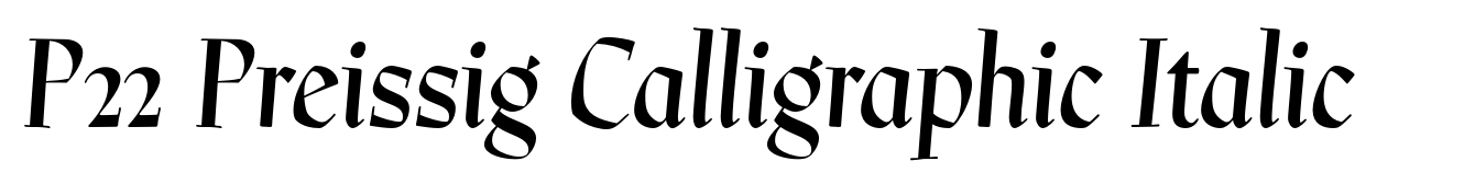 P22 Preissig Calligraphic Italic